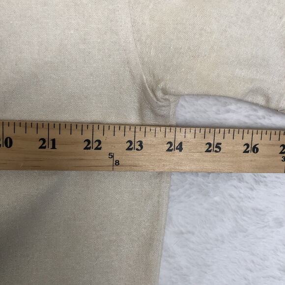 VTG SOSTANZA 100% Silk Top Women's Sz XL Button Up Textured V-Neck Short Sleeve - Picture 7 of 8